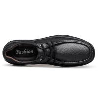 Abnkarwin Zapatos Casuales para Hombres de Cuero Genuino Tamaño Grande para Primavera y Otoño en Negro y Marrón Anti-Deslizante para Exteriores Material de Punta de Cuero Natural - details 5