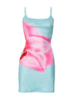 Vestido ajustado sin mangas con espalda descubierta y tirantes finos con estampado floral para mujer G25DS058 - details 14