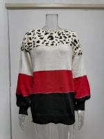 Elegante Suéter de Punto para Mujer Otoño-Invierno 2024 Cuello Largo Contraste Colorido - details 0