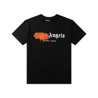 Negro Palm Angels love dissolve heart graffiti letras hombre y mujer camiseta cuello redondo suelto manga corta verano - details 2