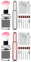 Máquina pulidora eléctrica para uñas, juego de herramientas de manicura y pedicura, portátil, con carga USB - details 0