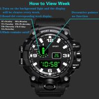 Reloj Deportivo de Lujo Premium Resistente al Sudor Luminoso Multifuncional con Pulsera de Cuero - details 20