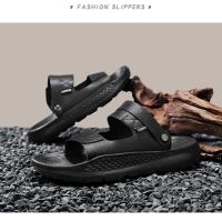 Sandalias de verano para hombre, zapatos informales, zapatillas para exteriores, chanclas para caminar en la playa, comodidad, diseñador de lujo, cuero ligero de moda - details 9