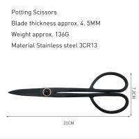 Tijeras de Bonsai para Principiantes con Mango Largo Herramienta de Jardinería en Acero Inoxidable para Recortar Flores y Frutas - details 2