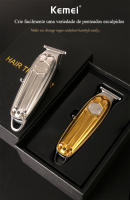 Kemei-cortadora de pelo eléctrica totalmente de metal para hombre, máquina de corte de barba profesional, recargable, para barbero - details 0