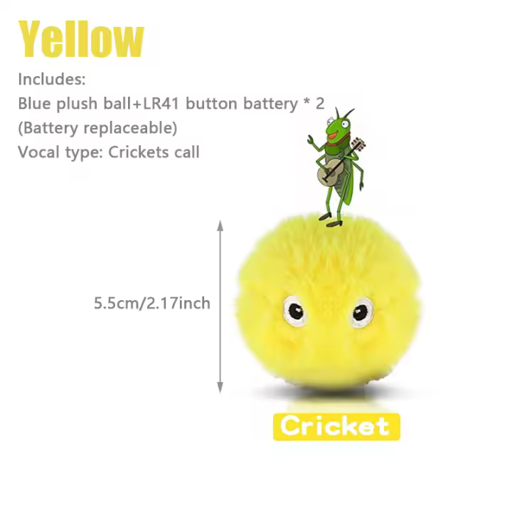Pelota interactiva para Gato elegante, juguete de entrenamiento eléctrico con hierba gatera de felpa, producto para mascotas con sonido táctil, 1 ud. - 1