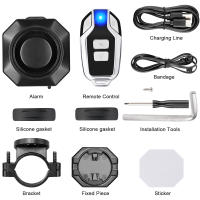 Alarma de Bicicleta Inalámbrica Impermeable Awapow Control Remoto de Carga USB - details 8
