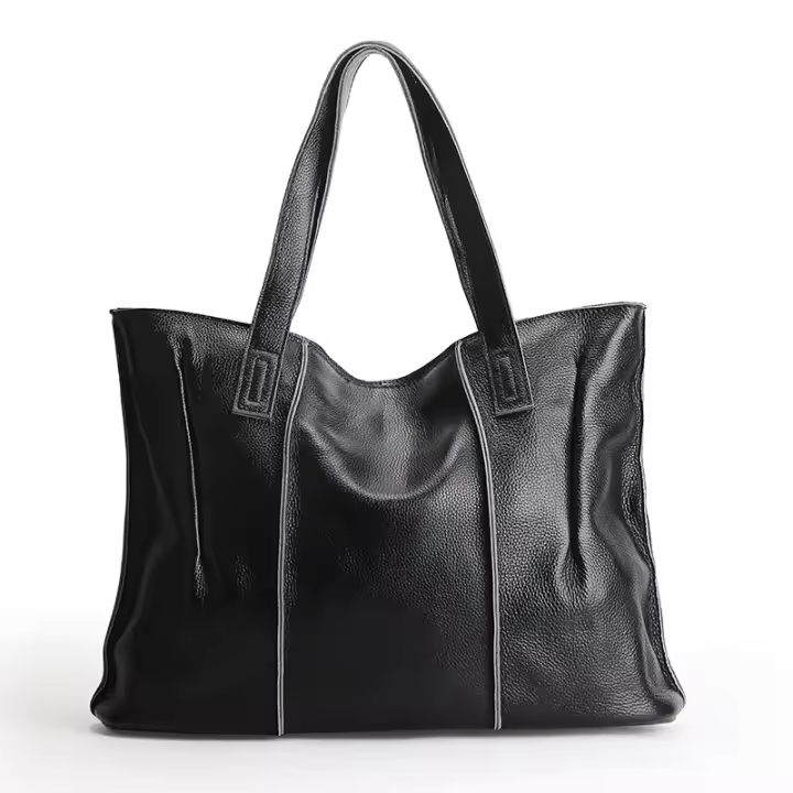 Bolso de Mujer de Cuero Genuino de Vaca de Primera Calidad Nuevo Bolso de Hombro de Alta Gama, Gran Capacidad - 1
