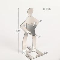 4PCS Funny BBQ Stand Man Hot Dog Holder-Stainless Steel