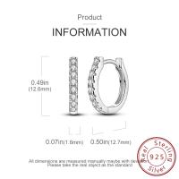 Pendiente de aro de plata de ley 925 para mujer, corazón, estrella, trébol, joyería de compromiso, regalo de boda - details 12