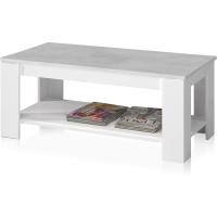 Mesa Centro con Revistero Elegante Acabado en Blanco Artik Medidas: 102 cm (Largo) x 43/54 cm (Alto) x 50 cm (Fondo) - details 31