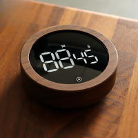 Temporizador Rotativo Grano De Madera Temporizador De Cocina LED Gestión Del Tiempo Temporizador Electrónico Temporizador Redondo Cuenta Atrás - details 2