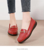 Zapatos De Mujer De Cuero Auténtico Nuevos Antideslizantes Y Ligeros Talla Grande 35-44 Zapatos Planos Para Primavera Y Otoño Con Decoración Metálica - details 13
