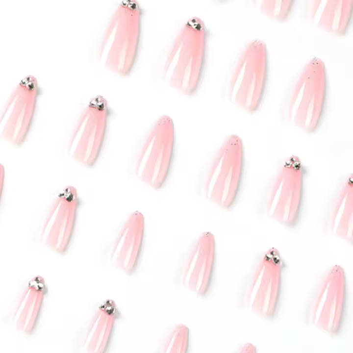 Uñas postizas rosas desnudas para mujer, uñas postizas impermeables y resistentes a los arañazos para damas de oficina elegantes - 1