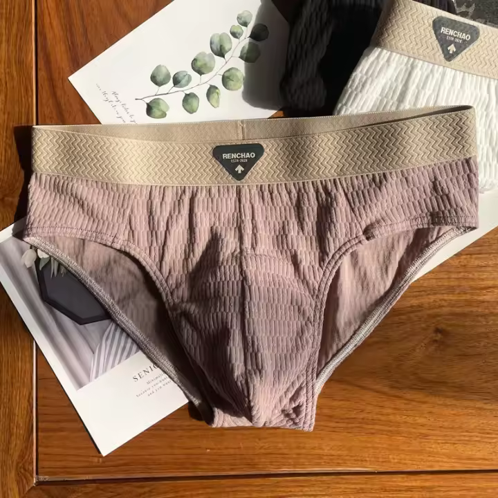 Ropa interior de alta gama, calzoncillos transpirables de puro algodón para hombres, tendencia de jóvenes estudiantes, comodidad personalizada, pantalones cortos de gran tamaño - 1