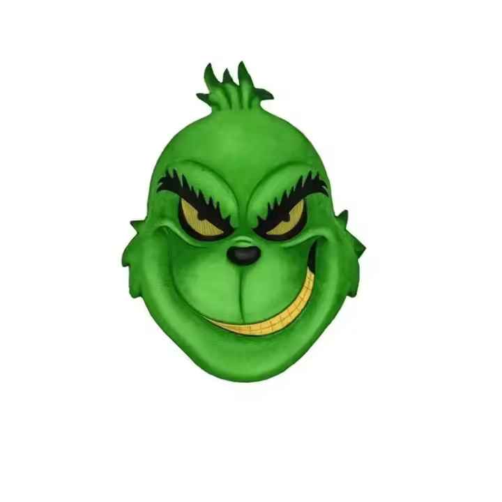 Gorro navideño de Santa Grinch para cosplay de monstruo de pelo verde - 1