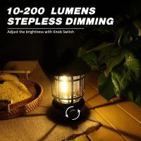 Luz de camping recargable, luz portátil regulable continua, resistente al agua, adecuada para senderismo, pesca, emergencias, hogar, apagones en interiores y exteriores. - details 0