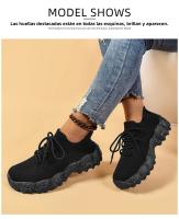 Calcetines tejidos con mosca con cordones, zapatillas de moda. - details 10
