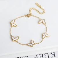 Pulsera de Insectos y Mariposas de Acero Inoxidable Chapada en Oro de Alta Calidad - details 0