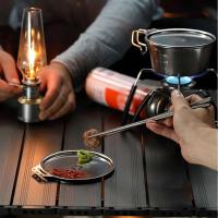 Moon - Villa de acero inoxidable para exteriores, cuenco para sierra para metales de 450 ml, taza portátil para acampar y hacer senderismo, utensilios de cocina para Picnic con - details 8