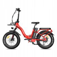 FAFREES F20 MAX Bicicleta Eléctrica Plegable, Frenos de Doble Disco + Cambios SHIMANO, Luz Solar, Neumáticos de 20*4,0 pulgadas de ancho, Batería de 48V 22.5Ah, Motor de 250W, Velocidad Máxima de 25km/h, Alcance de 100-120km, Pantalla LCD, Rojo - details 1