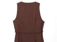 Vestido de moda para mujer, estilo nuevo, versátil, sin mangas, con botones en la cintura y forro. - details 12
