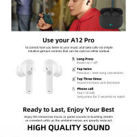 Auriculares inalámbricos A12PRO para videojuegos, audífonos de alta fidelidad con graves potentes, música HD, Bluetooth 5,2, Control táctil, Auriculares deportivos con micrófono - details 2