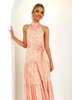 Katrina Maxi Dress - Peach Swi