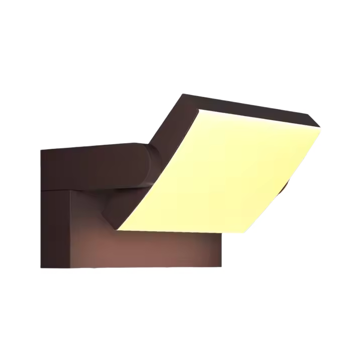 Lámpara LED de Pared de 24W para Exterior Interior IP65, Luz de Pared Ajustable, Moderno Apliques de Pared Aluminio para Entrada Jardines Pasillo Sala, Blanco Cálido 2700K-3000K, Bronce - 1