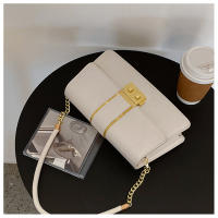 Bolso para axilas para viajes diarios, color negro/beige, moda retro, cadena elegante, cuadrado pequeño, forro de poliéster, cierre giratorio, solo lavado a mano, con mujer - details 9