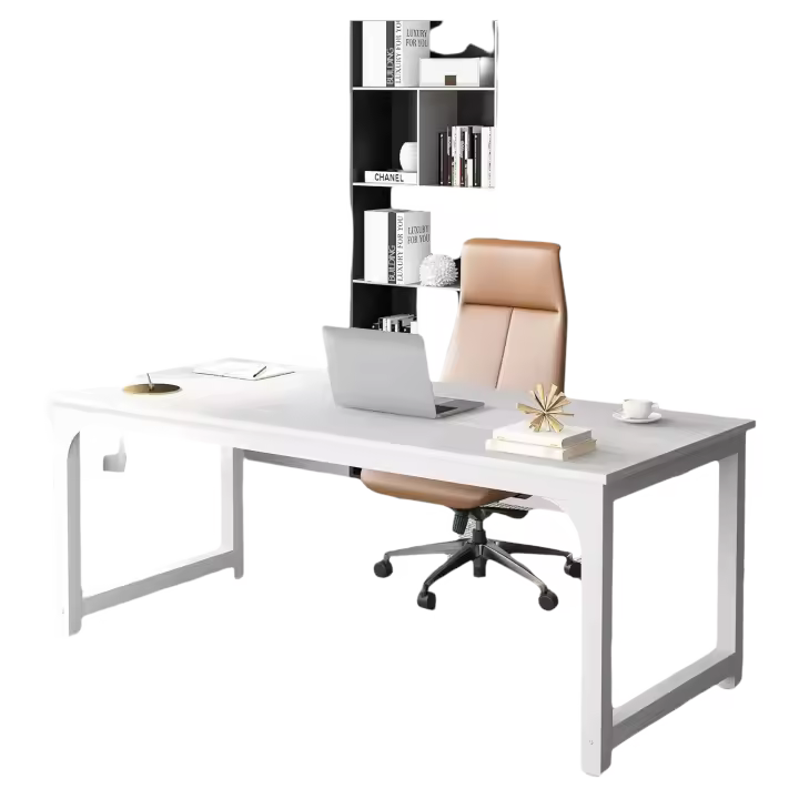 Mesa de Escritorio Moderna Blanca Ideal para Oficina en Casa, Dormitorio Montaje Fácil - 1