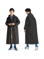 Chubasquero largo reutilizable para adultos, impermeable, a prueba de viento, Poncho de lluvia con capucha, cordón para viajes al aire libre, emergencia - details 2