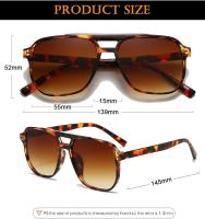 Gafas de sol estilo aviador retro para mujeres y hombres, clásicas de los años 70, montura cuadrada, lentes de sol vintage - details 14