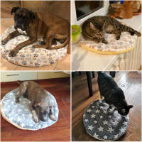 Cama redonda de doble cara para mascotas, cojín plegable lavable, manta suave y cálida para gatos, accesorios para perros - details 0
