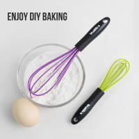 Walfos-Mini batidor manual de grado alimenticio, bomba de huevo de silicona, agitación manual, crema para batir, herramientas pequeñas para hornear en el hogar, Juego de mini batidores de silicona batidor de huevos - details 4