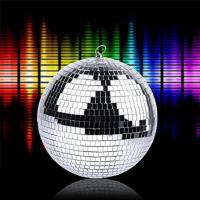 Bola de discoteca de espejo con anillo colgante para fiesta con efecto de luz, decoración del hogar, escenario de Club, 8 pulgadas - details 3