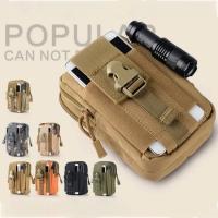Riñonera Táctica Impermeable Sistema MOLLE con PortaTeléfono y Equipo de Supervivencia para Senderismo Camuflaje Multicam - details 0