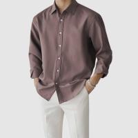2025 verano estampado color sólido ropa de los hombres playa vacaciones hombres moda camisas (Regalo 1 pieza) - details 0