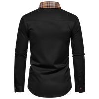 Camisa de Hombre con Diseño a Cuadros y Contraste Camisa Casual de Manga Larga para Trabajo y Negocios Camisa Formal para Boda y Uso Diario Material Exterior de Poliéster - details 9