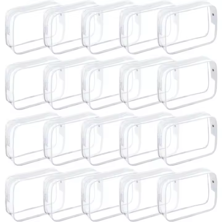 Bolso cosmético impermeable del PVC de los hombres de las señoras claras con la caja del organizador del cuarto de baño del viaje de la cremallera - 1