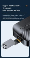 Transmisor y receptor de Audio 2 en 1 con Bluetooth, 3,5 MM, AUX, RCA, TF/USB, u-disk, adaptador inalámbrico de música estéreo Hifi con micrófono y pantalla LED - details 6