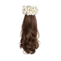 Extensión de cabello de cola de caballo con lazo de lunares blancos estilo Ballet, peluca ondulada y rizada sintética suave resistente al calor - details 2