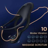 Anillo vibrador de conejo con control remoto SEX para hombres, estimulación testicular, empaque privado - details 2