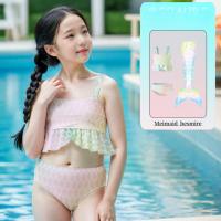 Traje de Baño de Sirena para Niñas Rápido Secado Cómodo Estilo de Prisa Material de Poliéster - details 2