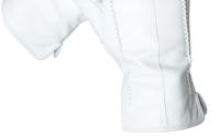 Guantes de piel de oveja para mujer, manoplas cortas de terciopelo fino para pantalla táctil, de cuero, de buena calidad, para invierno, 2226 - details 53