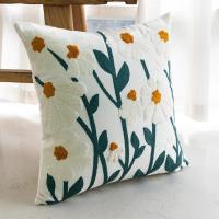 Almohada bordada para sofá, funda decorativa con respaldo de flores, estilo nórdico, 1 unidad - details 4