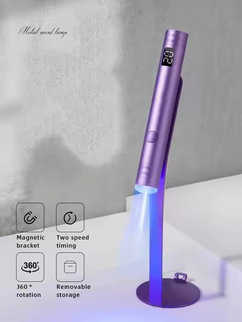 Secador UV LED Portátil Luz UV para Esmalte de Uñas Gel Rotación de 360° Soporte Magnético - 1