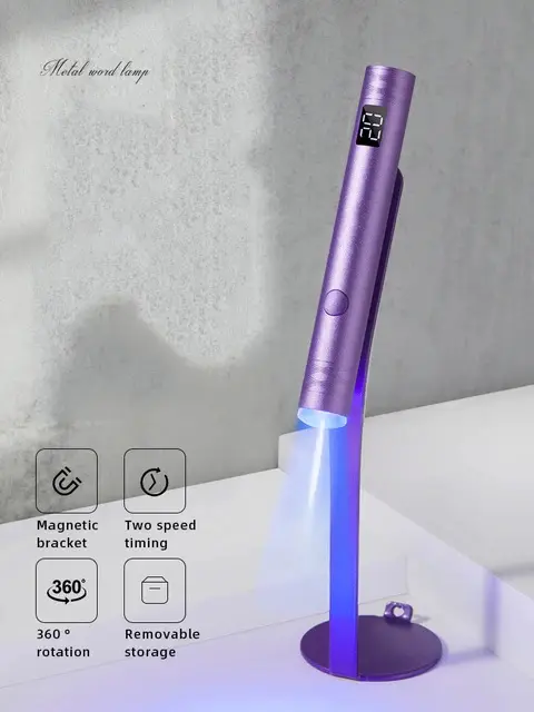 Secador UV LED Portátil Luz UV para Esmalte de Uñas Gel Rotación de 360° Soporte Magnético - 1