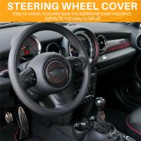 Pegatina de cubierta de volante de fibra de carbono para Mini Cooper R55 R56 R Series, accesorios - details 4