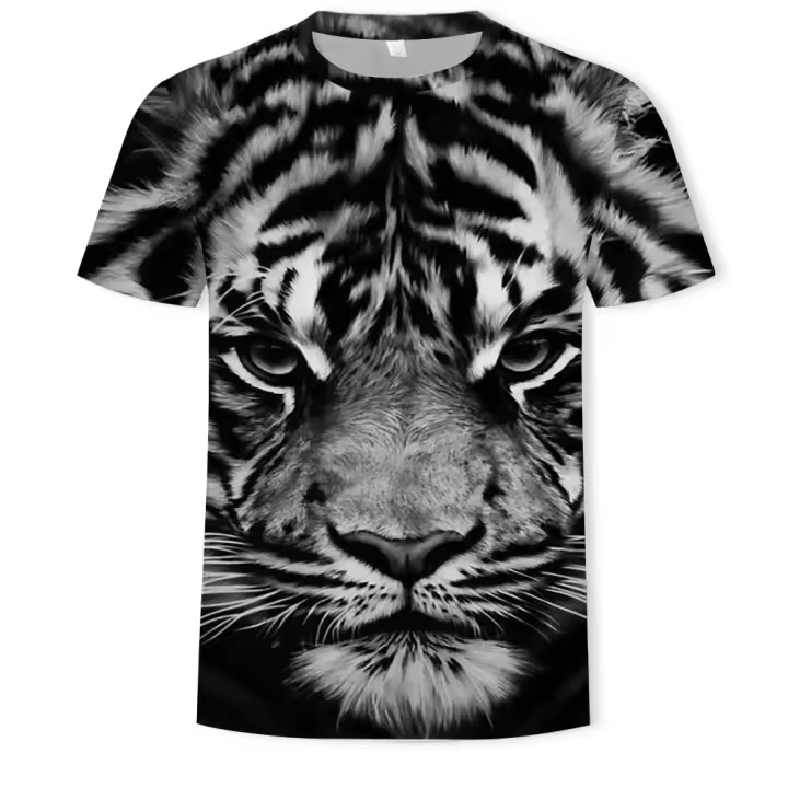 Camisetas 3D de manga corta y manga larga para hombre 2025, ropa de moda con estampado de animales populares, ropa de belleza de colores. - 1